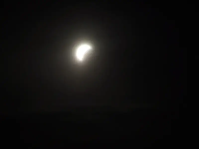 Partial eclipse.