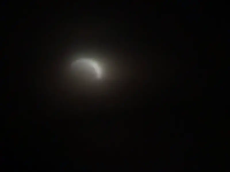 Partial eclipse, further progressed.