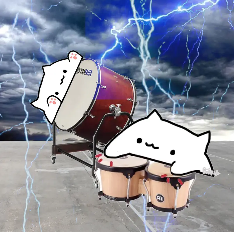 Safri duo album cover but it’s bongo cat