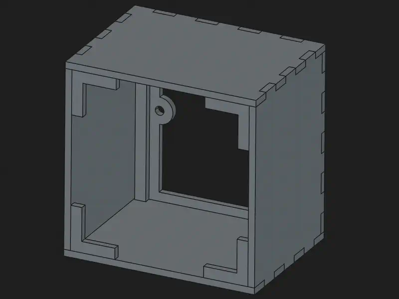 Panel case 3D model back.